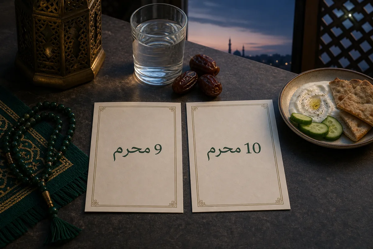 بطاقتان ليومي 9 محرم و10 محرم بجانب ماء وتمر ووجبة سحور بسيطة